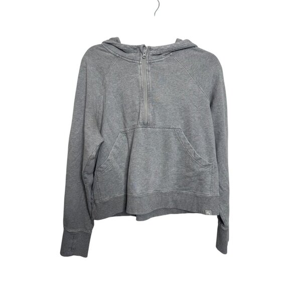 JoyLab Grey Half-Zip Hoodie - Size Medium | Cropped Activewear Pullover - Picture 1 of 2